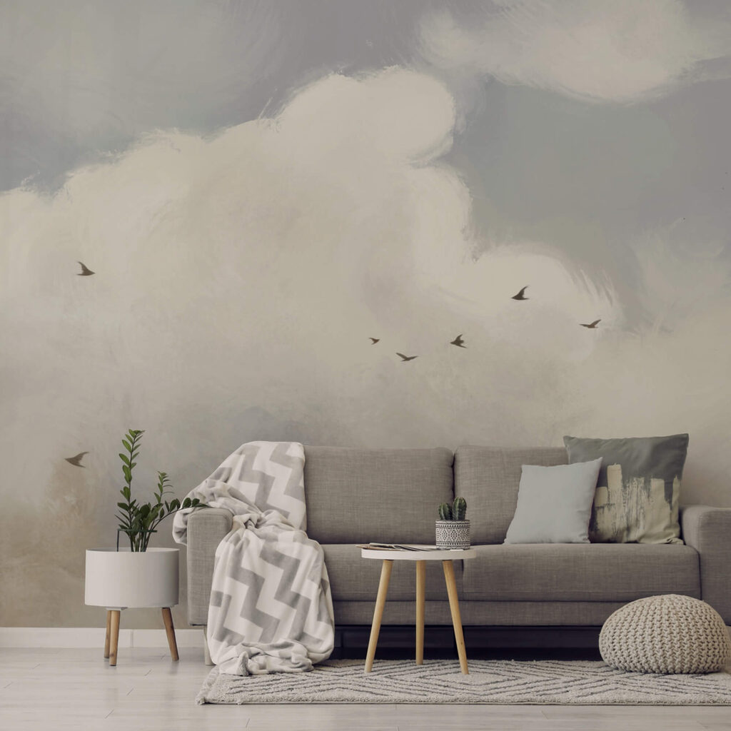 Vliegende vogels in de lucht