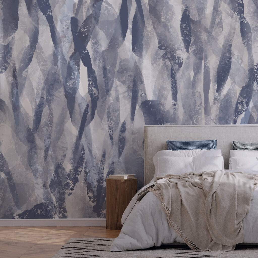 Vloeiende patronen in koele tinten