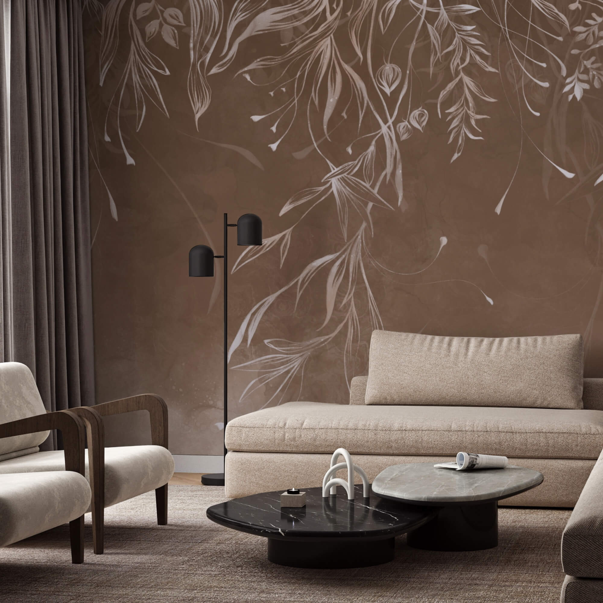 Delicate patronen in zachte tinten