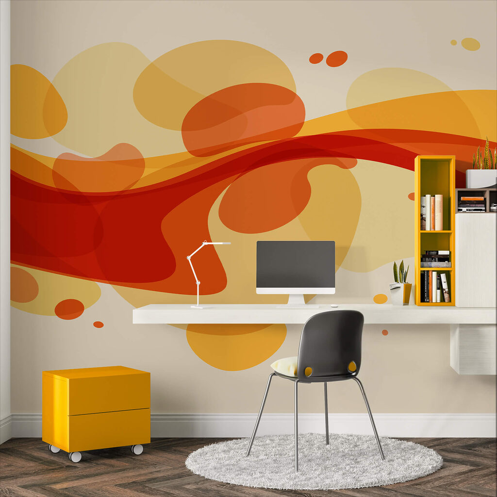 Rode en gele wervelingen