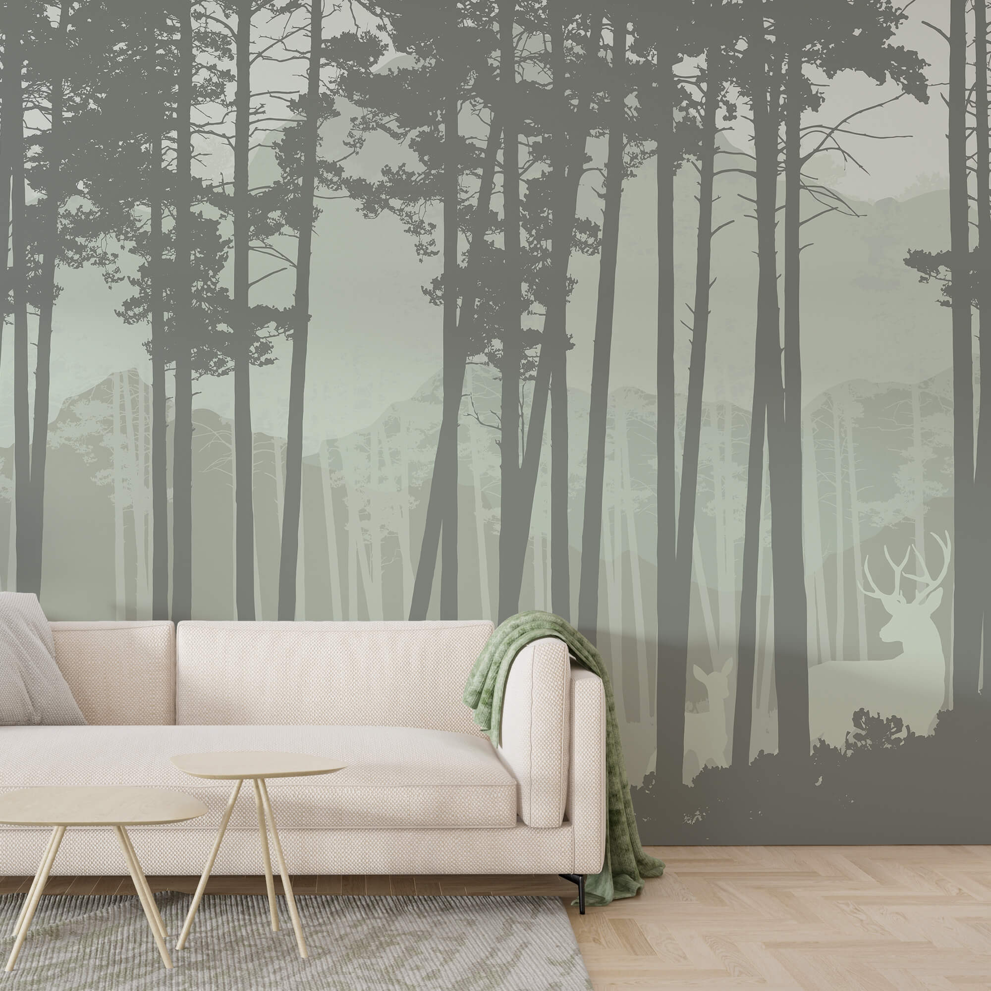 Groep bomen in een bos Groep bomen in een bos