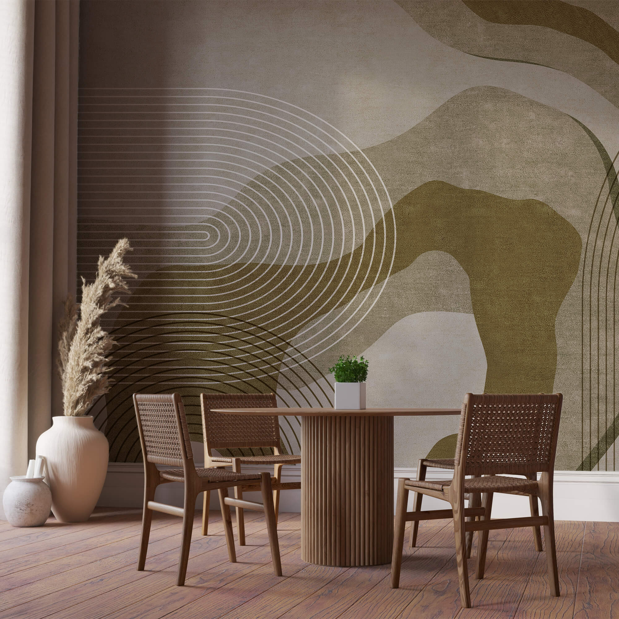 Abstracte curven en lijnen in harmonie Abstracte curven en lijnen in harmonie