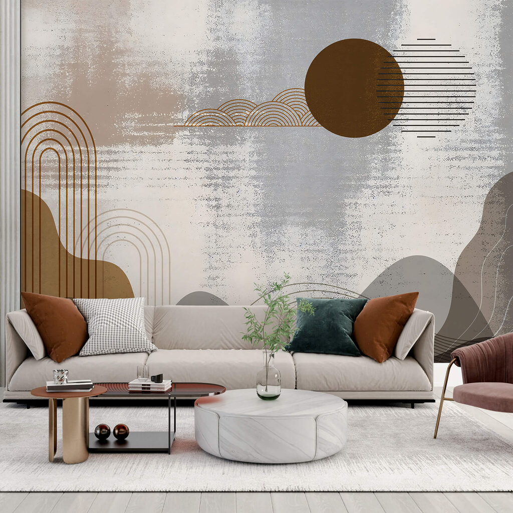 Schilderij van een landschap Schilderij van een landschap