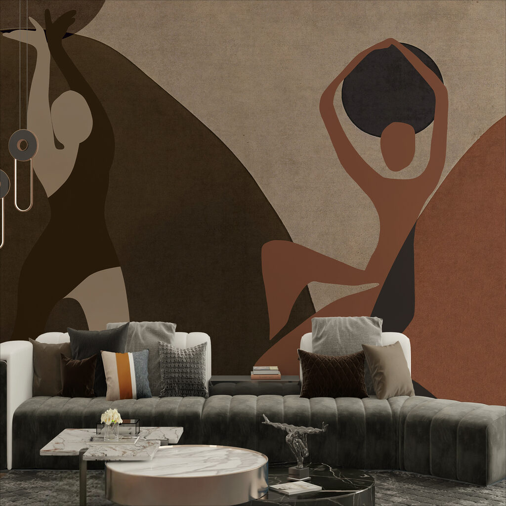 Schilderij van een paar vrouwen Schilderij van een paar vrouwen