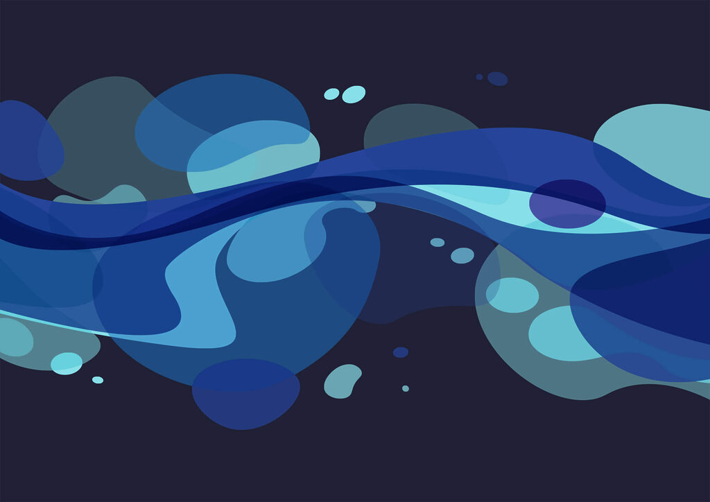 Blauw en wit zwierig ontwerp Blauw en wit zwierig ontwerp