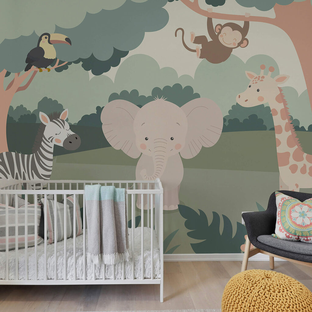 Beeldverhaal van dieren in een bos Beeldverhaal van dieren in een bos