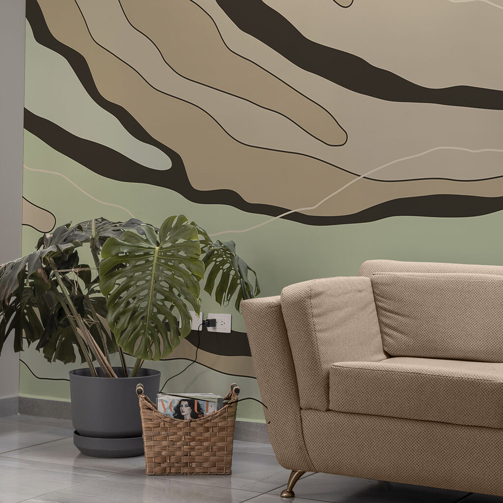 Abstracte lijnen in warme aardetinten Abstracte lijnen in warme aardetinten