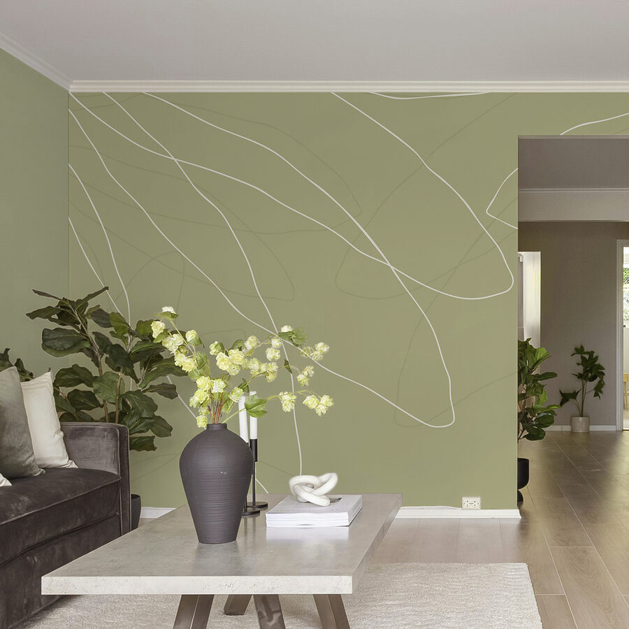 Groene achtergrond met witte lijnen