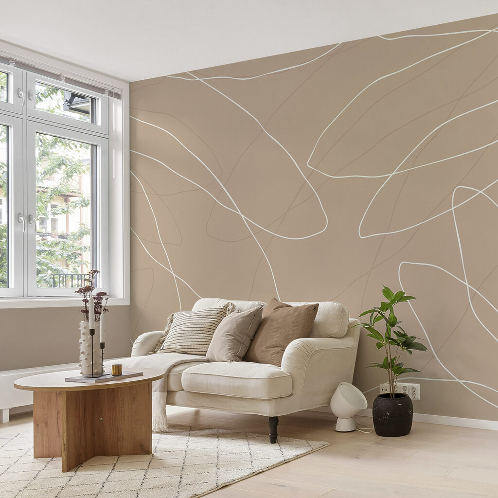 Bruine en witte achtergrond met lijnen