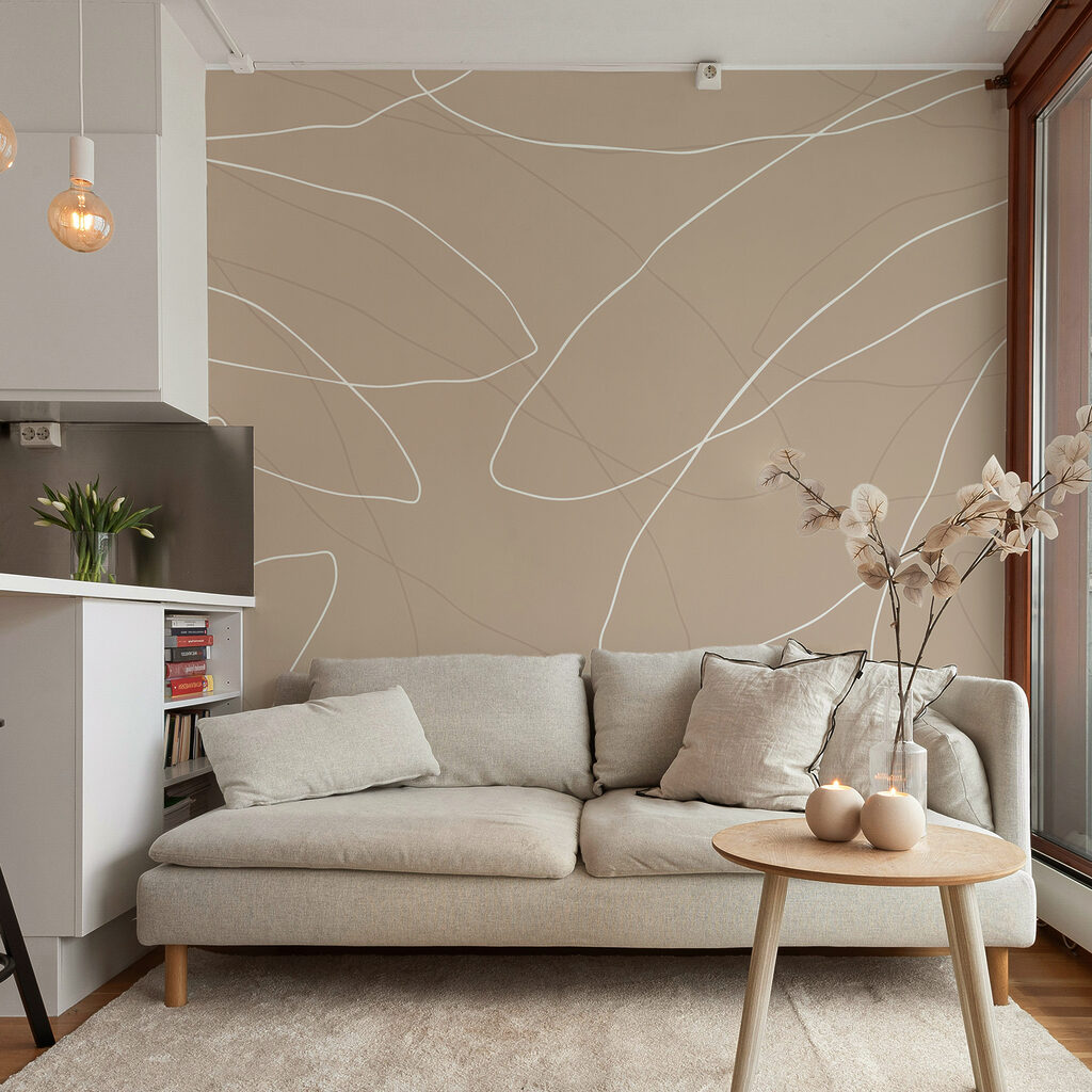 Bruine en witte achtergrond met lijnen