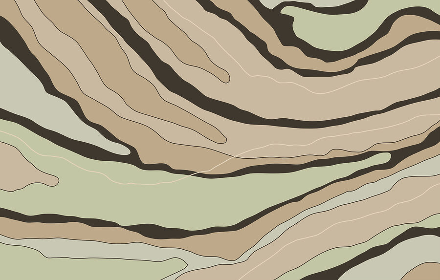 Abstracte lijnen in warme aardetinten