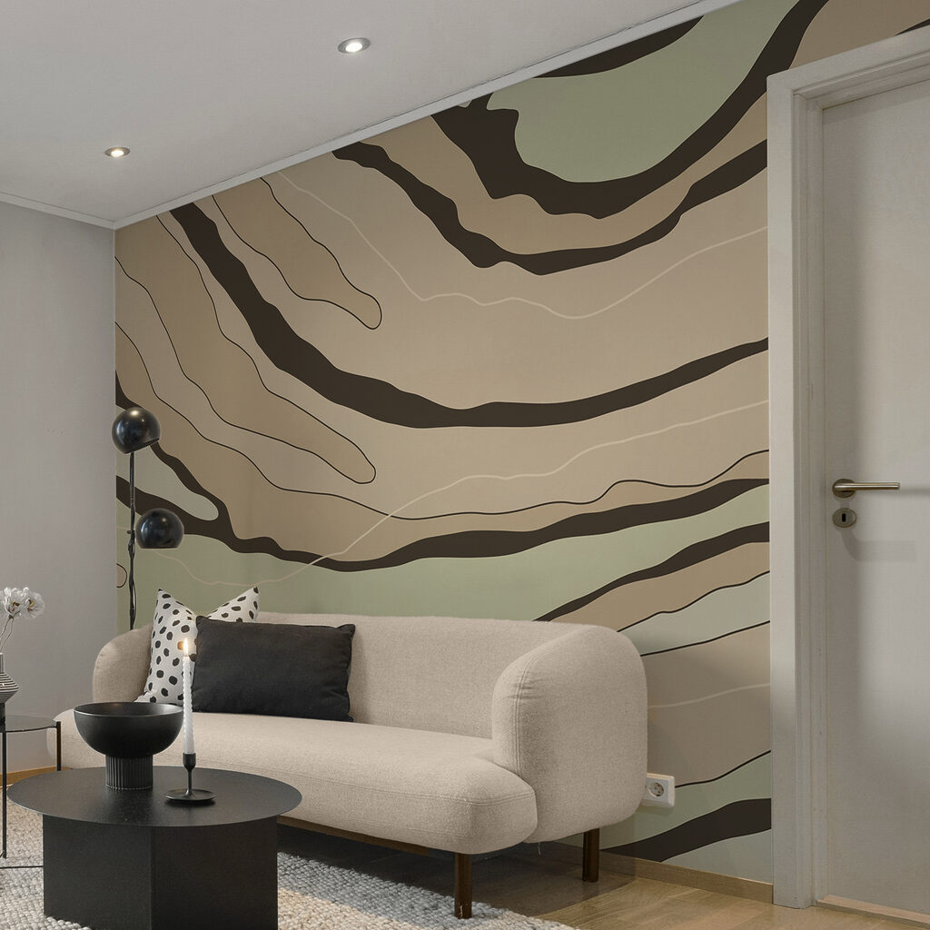 Abstracte lijnen in warme aardetinten Abstracte lijnen in warme aardetinten