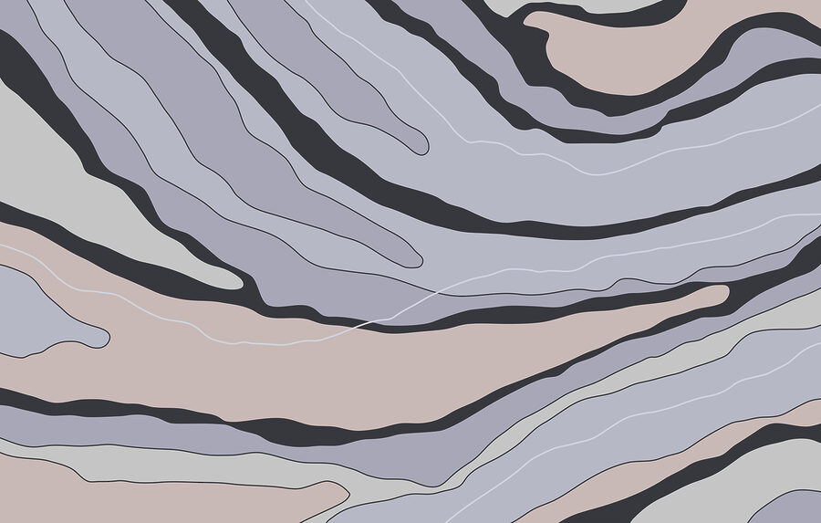 Abstracte lijnen in zachte kleuren