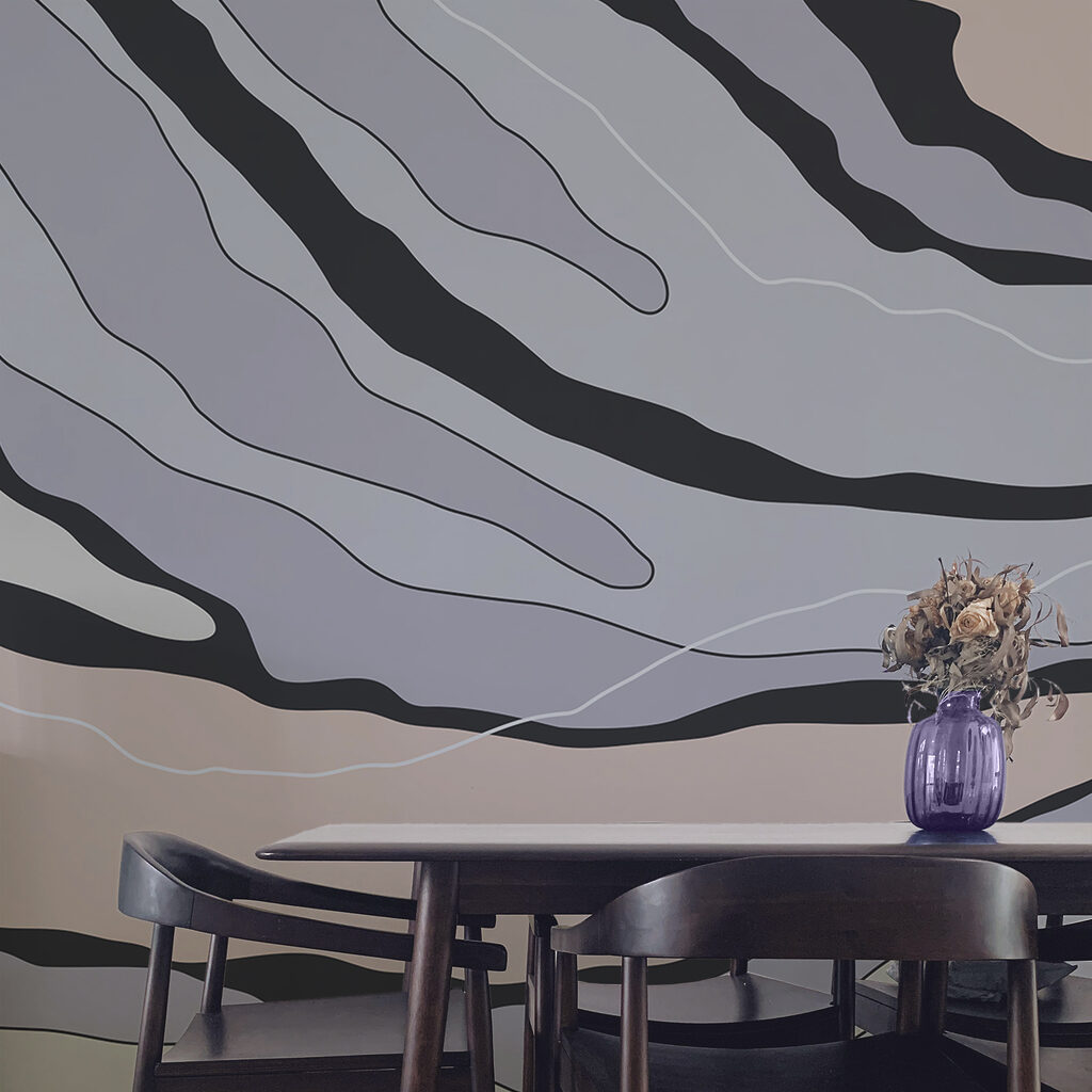 Abstracte lijnen in zachte kleuren