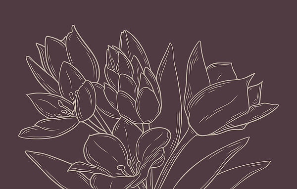 Delicate bloemen op een rijke achtergrond Delicate bloemen op een rijke achtergrond