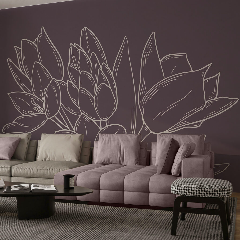 Delicate bloemen op een rijke achtergrond Delicate bloemen op een rijke achtergrond