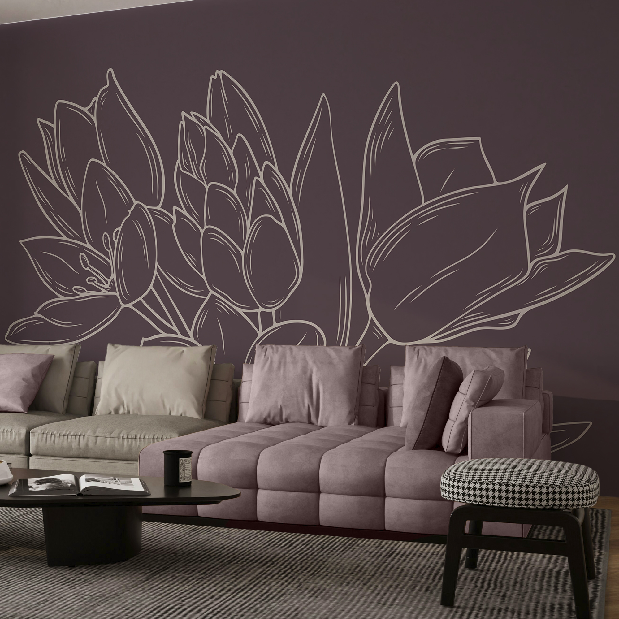 Delicate bloemen op een rijke achtergrond Delicate bloemen op een rijke achtergrond