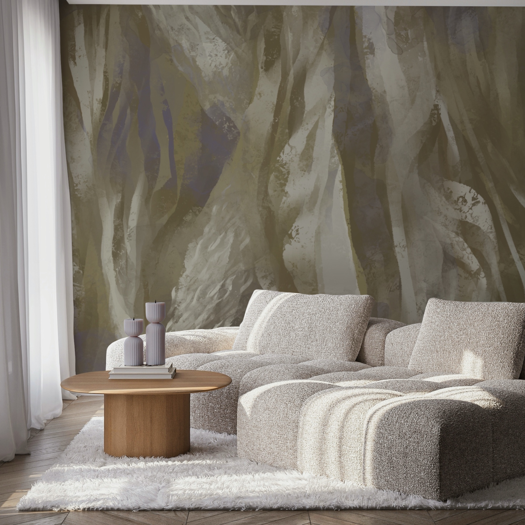 Abstracte golven in zachte kleuren Abstracte golven in zachte kleuren