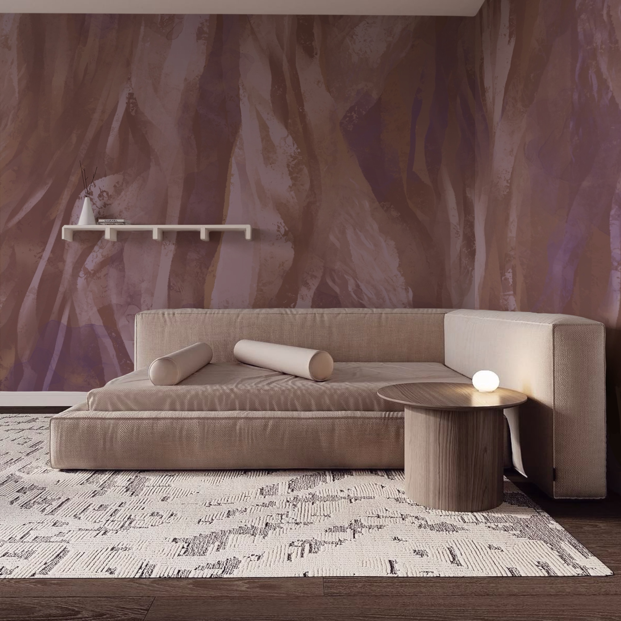 Vloeiende kleuren in zachte tinten