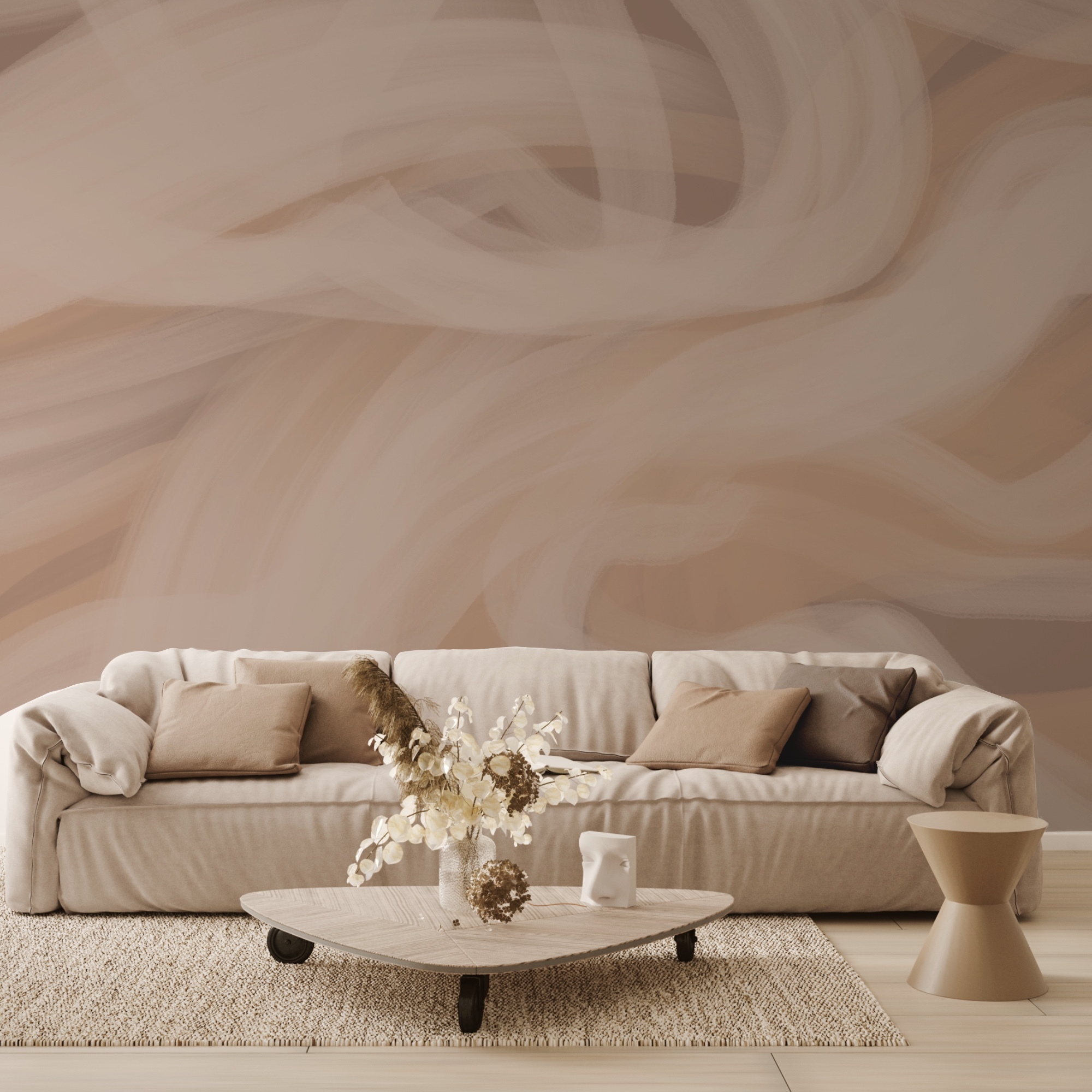 Zachte golven in warme tinten