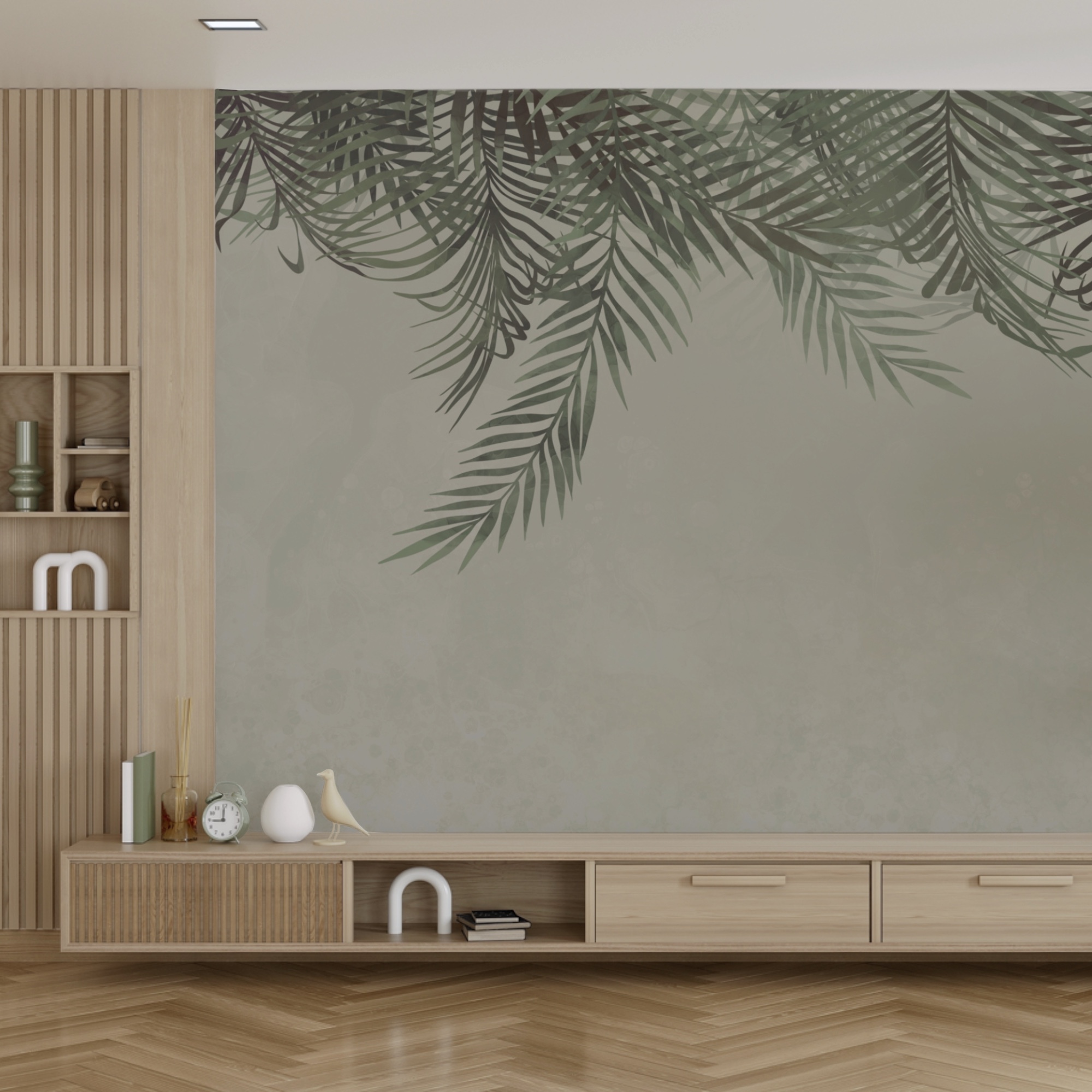 Groen omlijst een zachte achtergrond