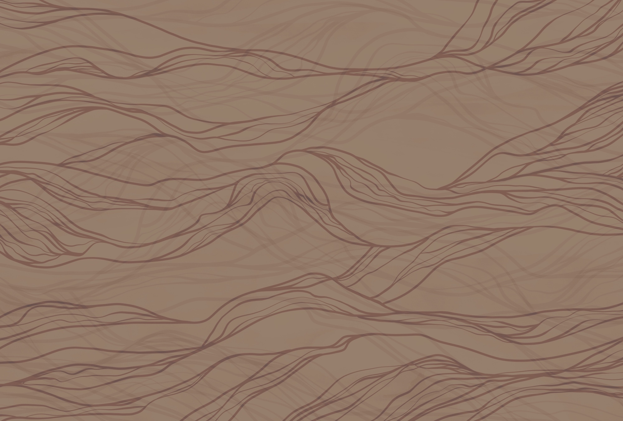 Brown wavy lines on a tan surface