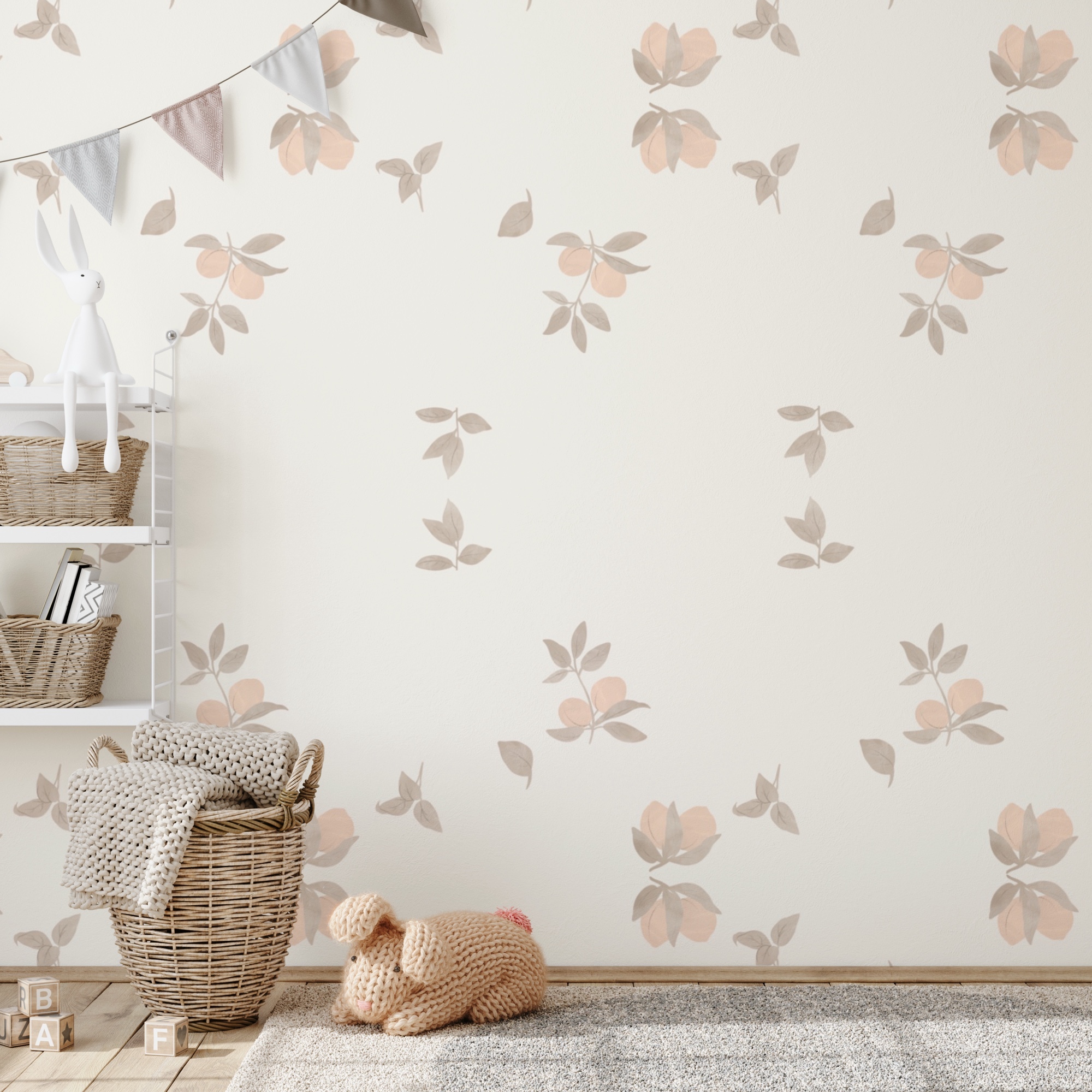 Patroon van bladeren en bloemen Patroon van bladeren en bloemen