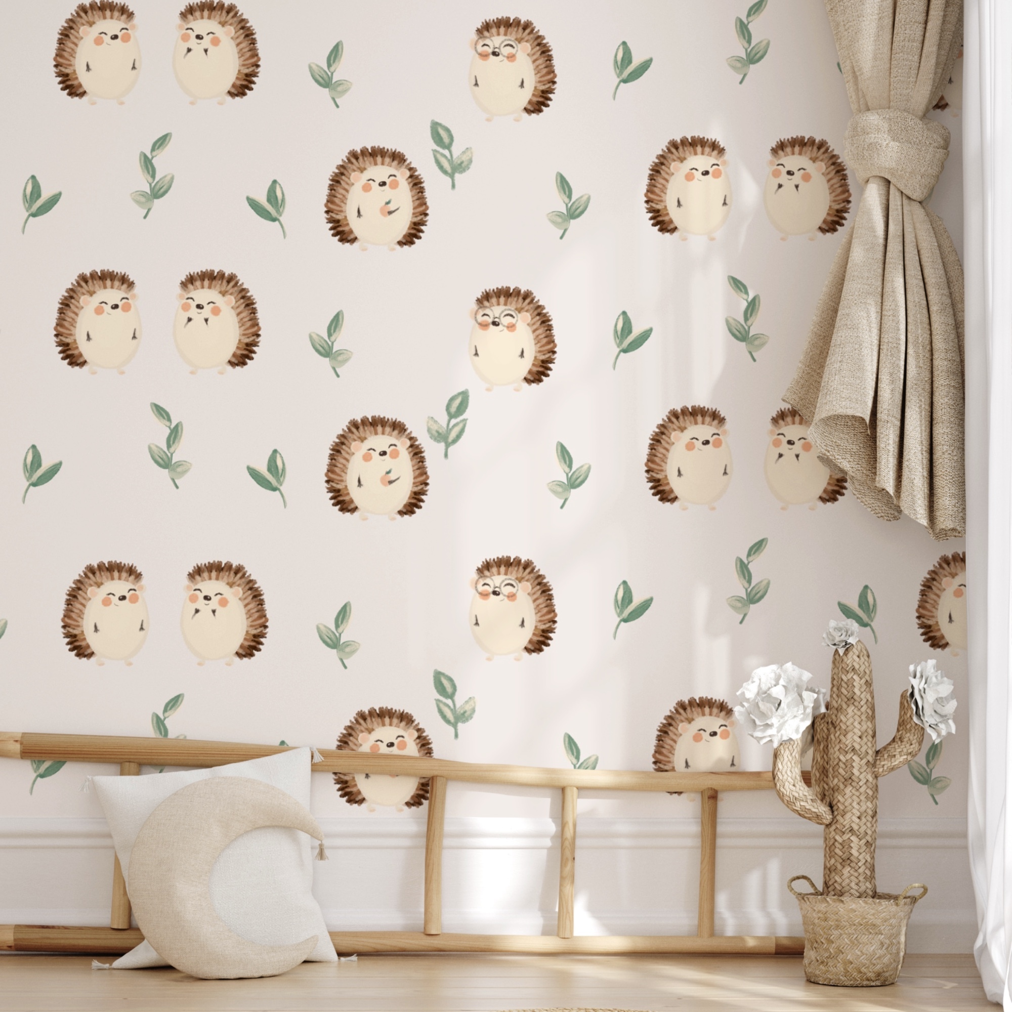 Patroon van egels en bladeren Patroon van egels en bladeren