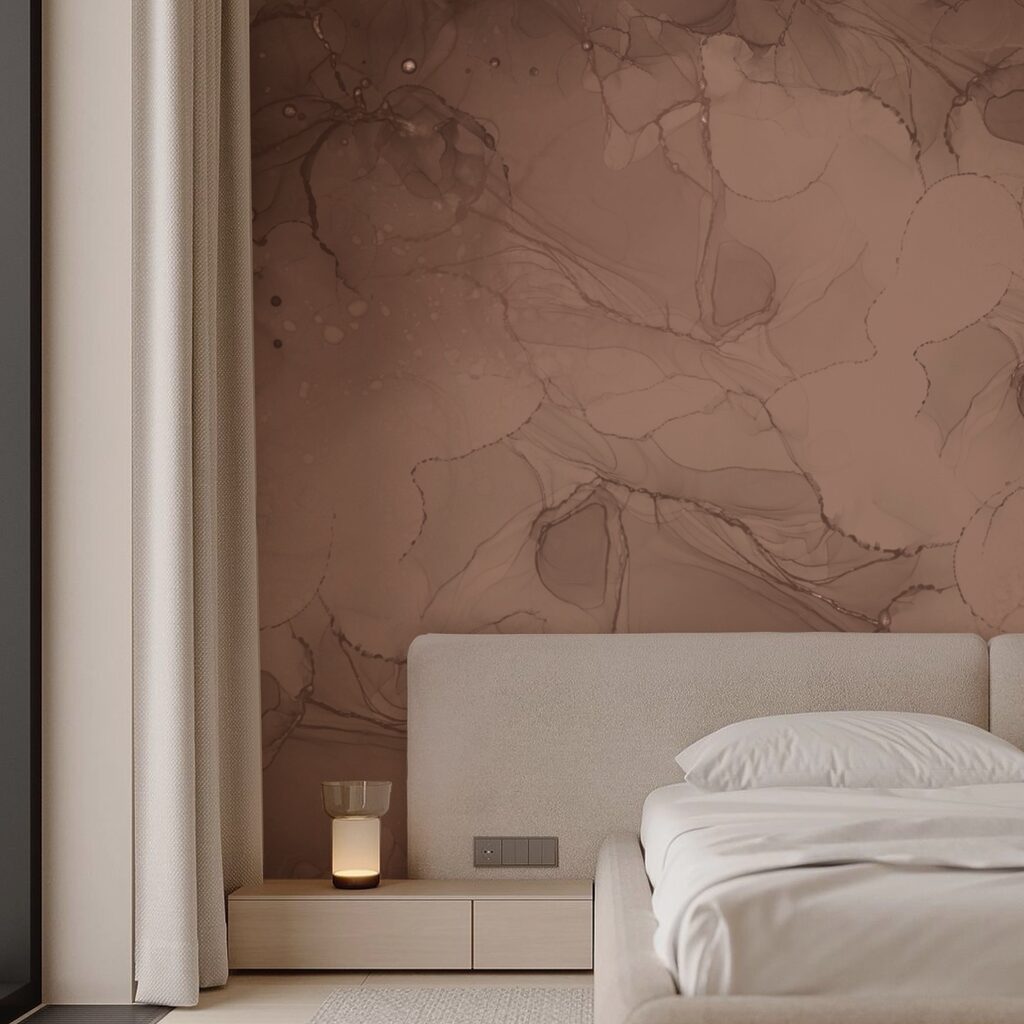 Vloeiende warme tinten in abstracte patronen