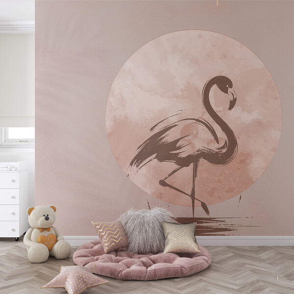 Flamingo tekening op papier Flamingo tekening op papier