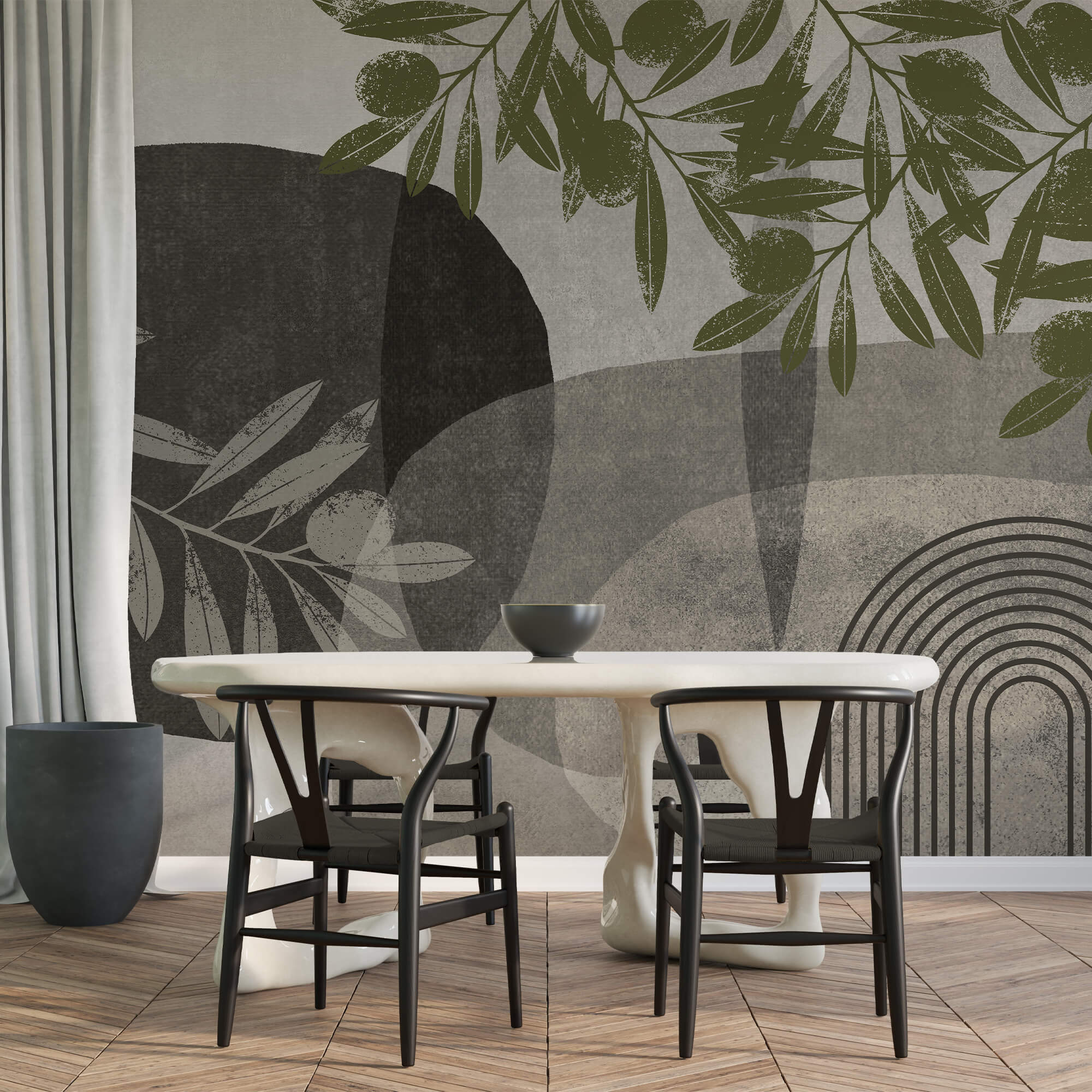 Natuurlijke elementen in abstract ontwerp