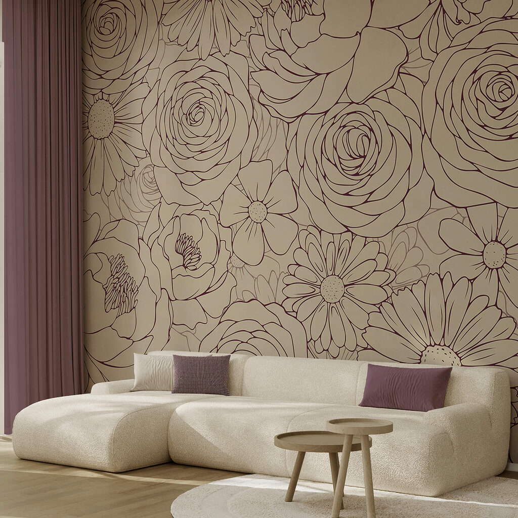 Bloemenpatroon in zachte tinten Bloemenpatroon in zachte tinten