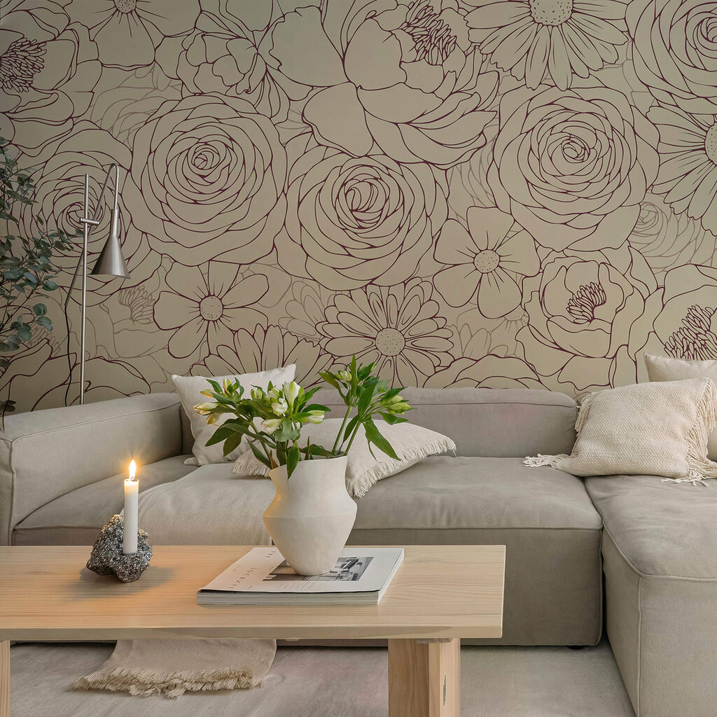 Bloemenpatroon in zachte tinten Bloemenpatroon in zachte tinten