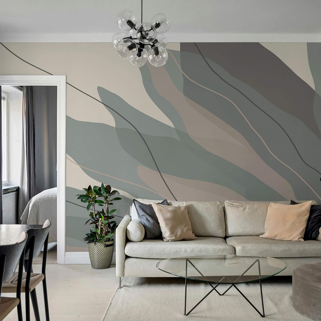 Vloeiende vormen in zachte tinten