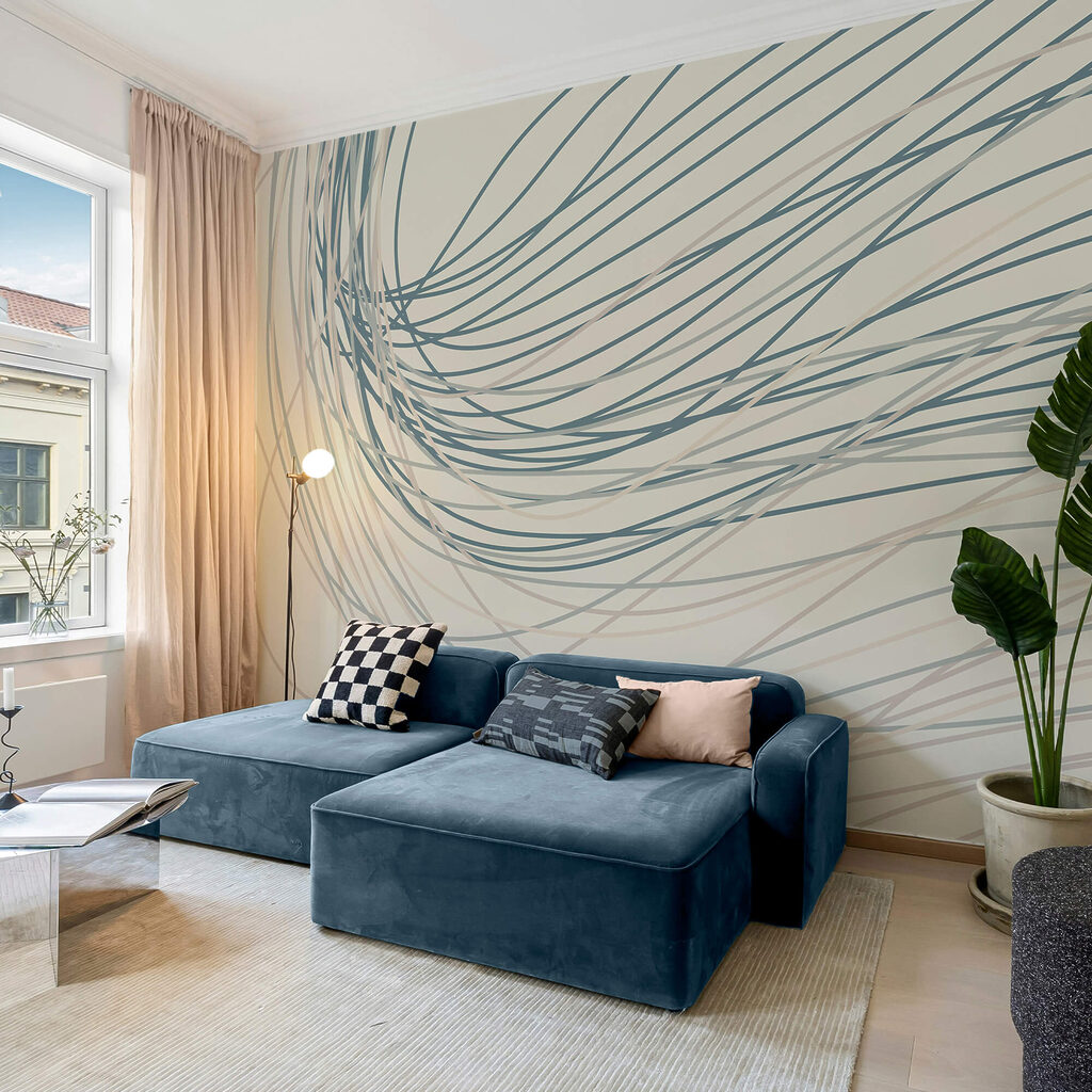 Vloeiende lijnen creëren een zacht ritme Vloeiende lijnen creëren een zacht ritme