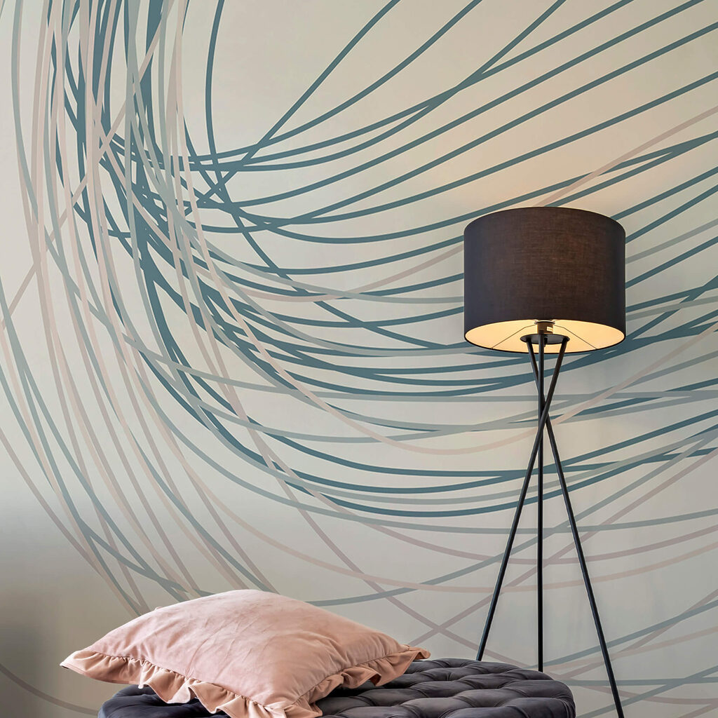 Vloeiende lijnen creëren een zacht ritme Vloeiende lijnen creëren een zacht ritme