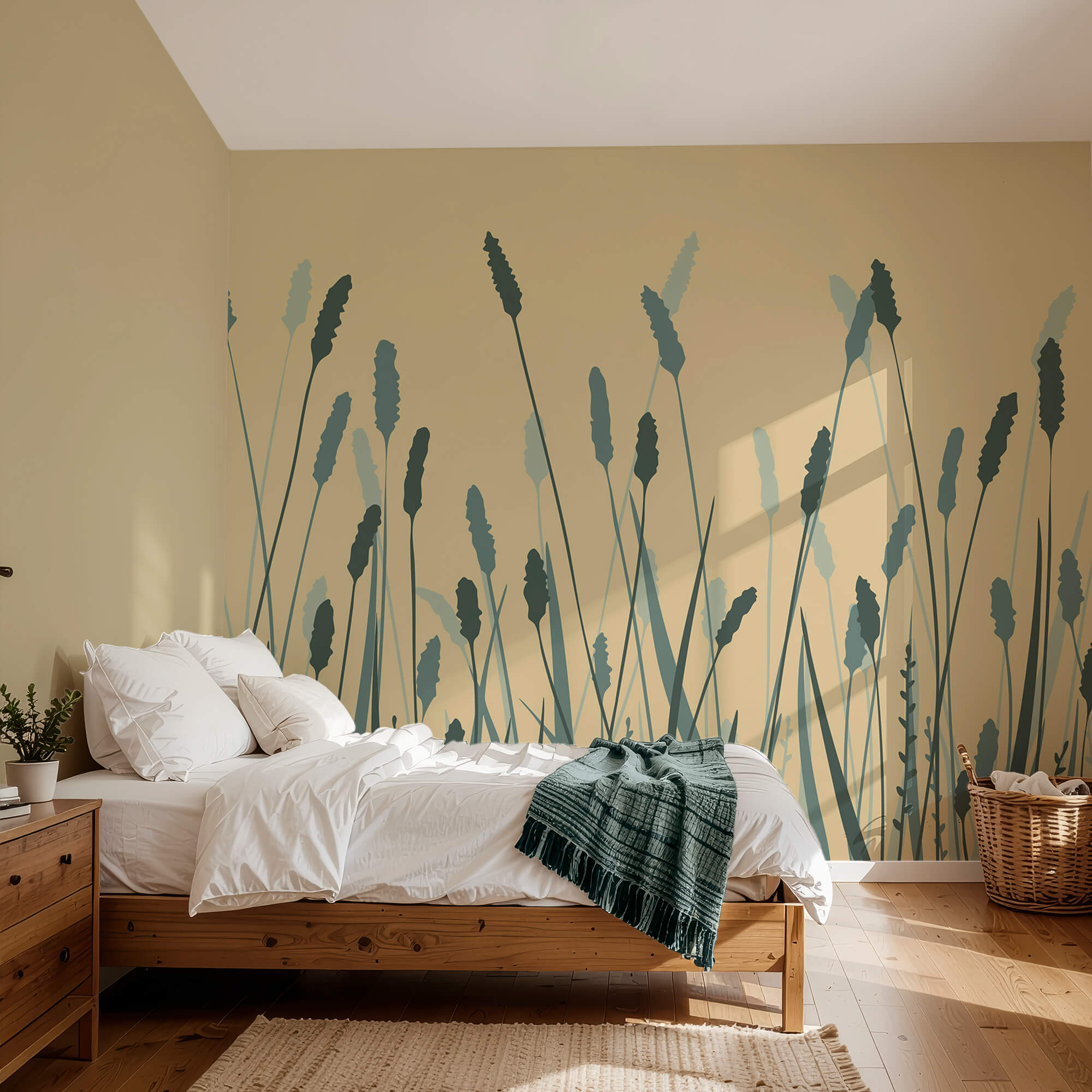 Zachte groene golven die sierlijk wiegen Zachte groene golven die sierlijk wiegen