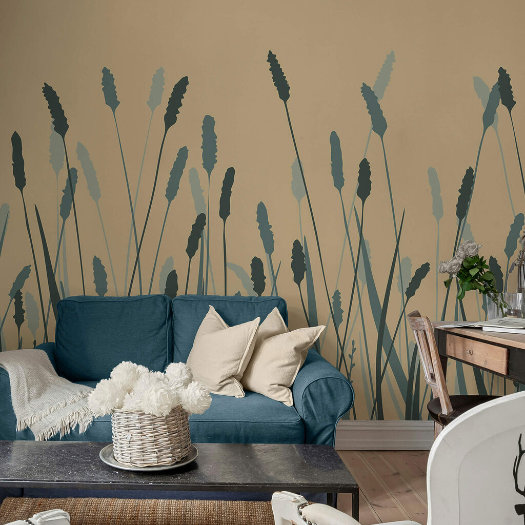 Zachte groene golven die sierlijk wiegen Zachte groene golven die sierlijk wiegen