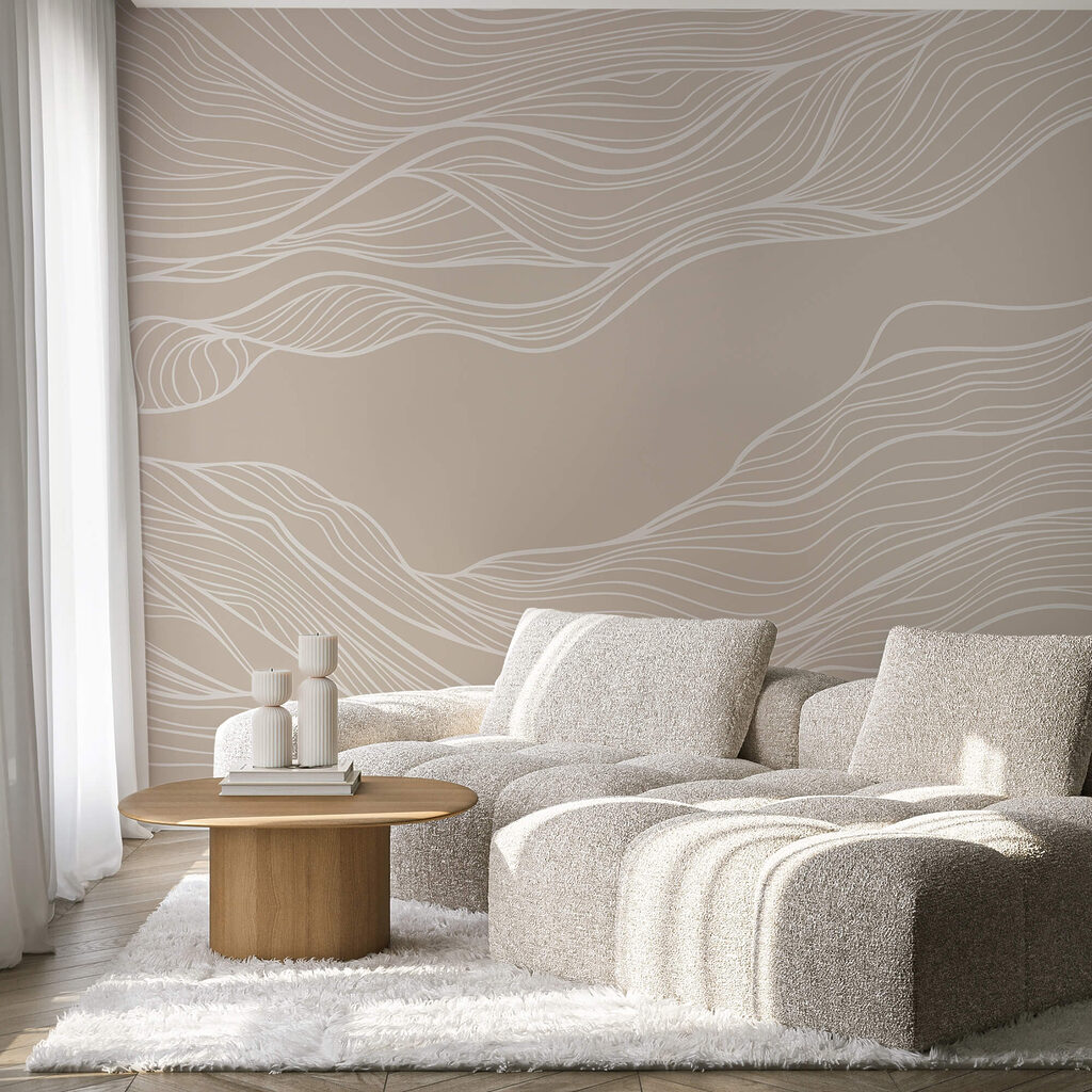 Witte lijnen op een bruine achtergrond