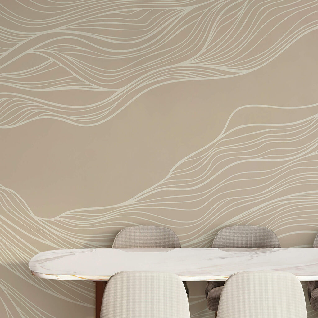 Witte lijnen op een bruine achtergrond