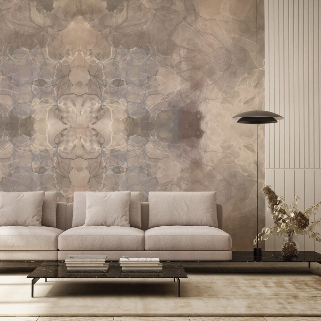 Vloeiende vormen in zachte tinten