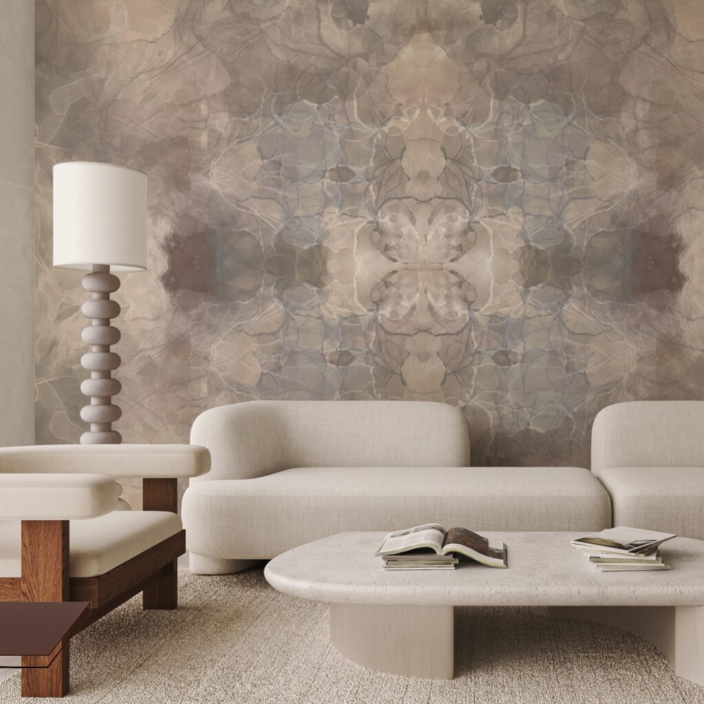 Vloeiende vormen in zachte tinten