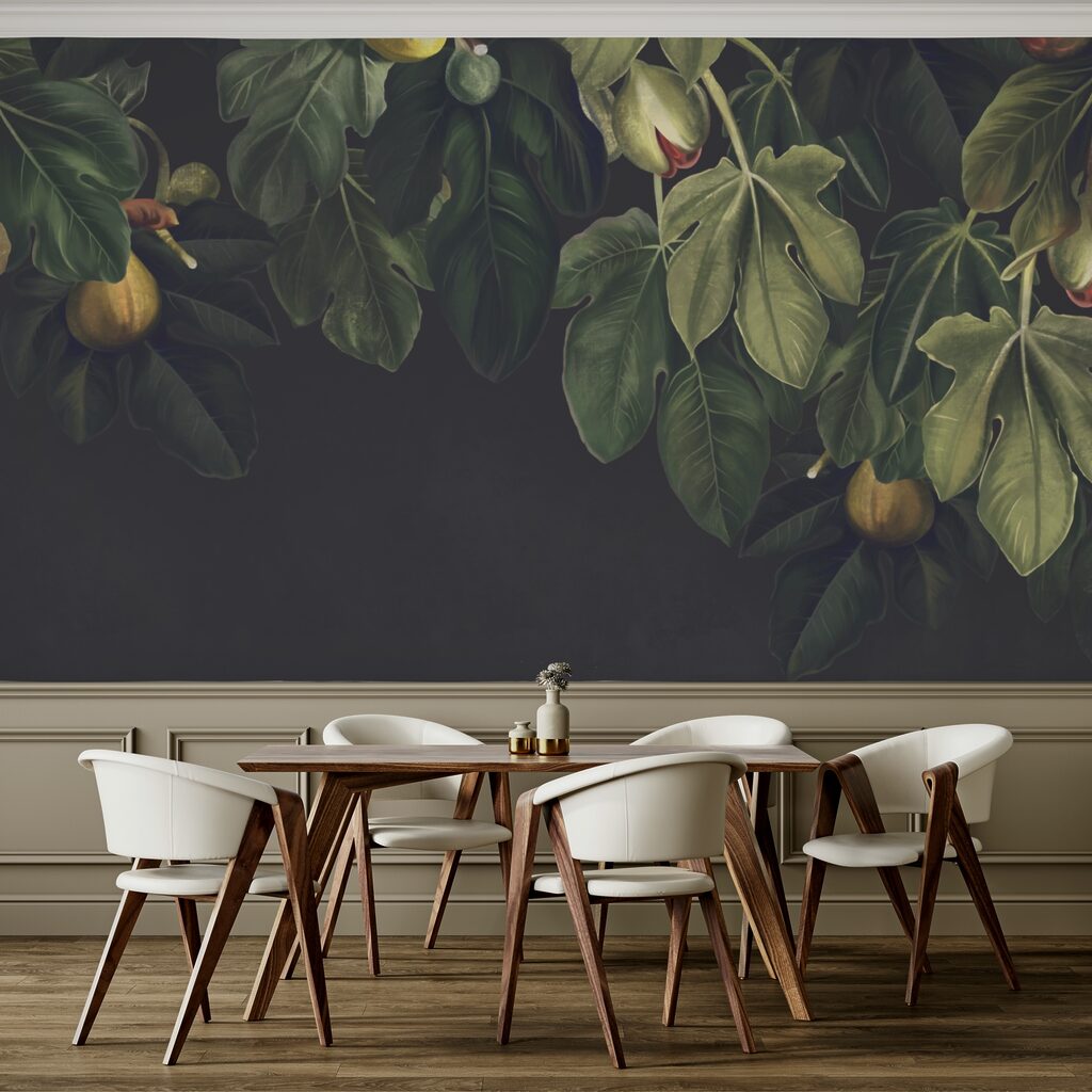 Weelderig blad met levendige vruchten Weelderig blad met levendige vruchten