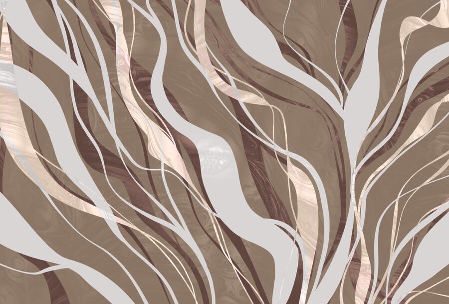 Bruine en witte swirls