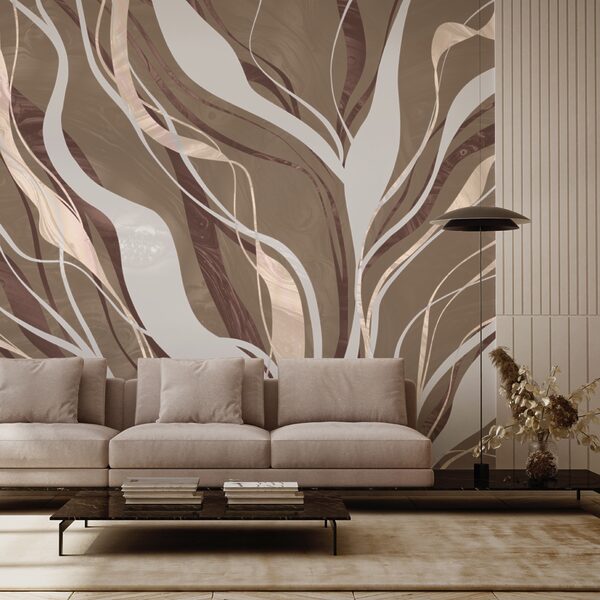 Bruine en witte swirls Bruine en witte swirls