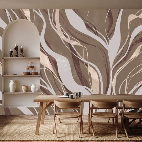 Bruine en witte swirls Bruine en witte swirls