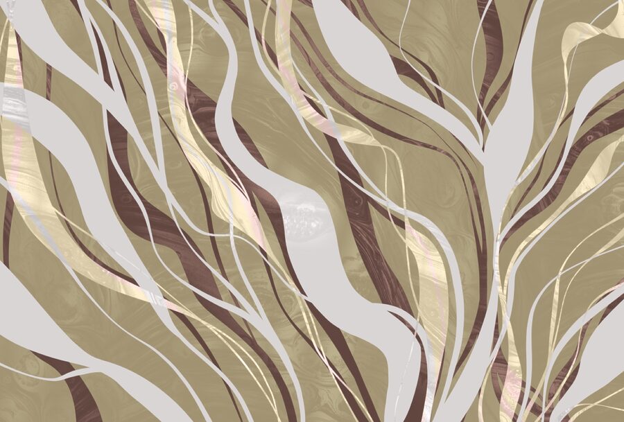Bruine en witte swirls