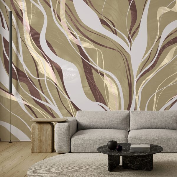 Bruine en witte swirls Bruine en witte swirls