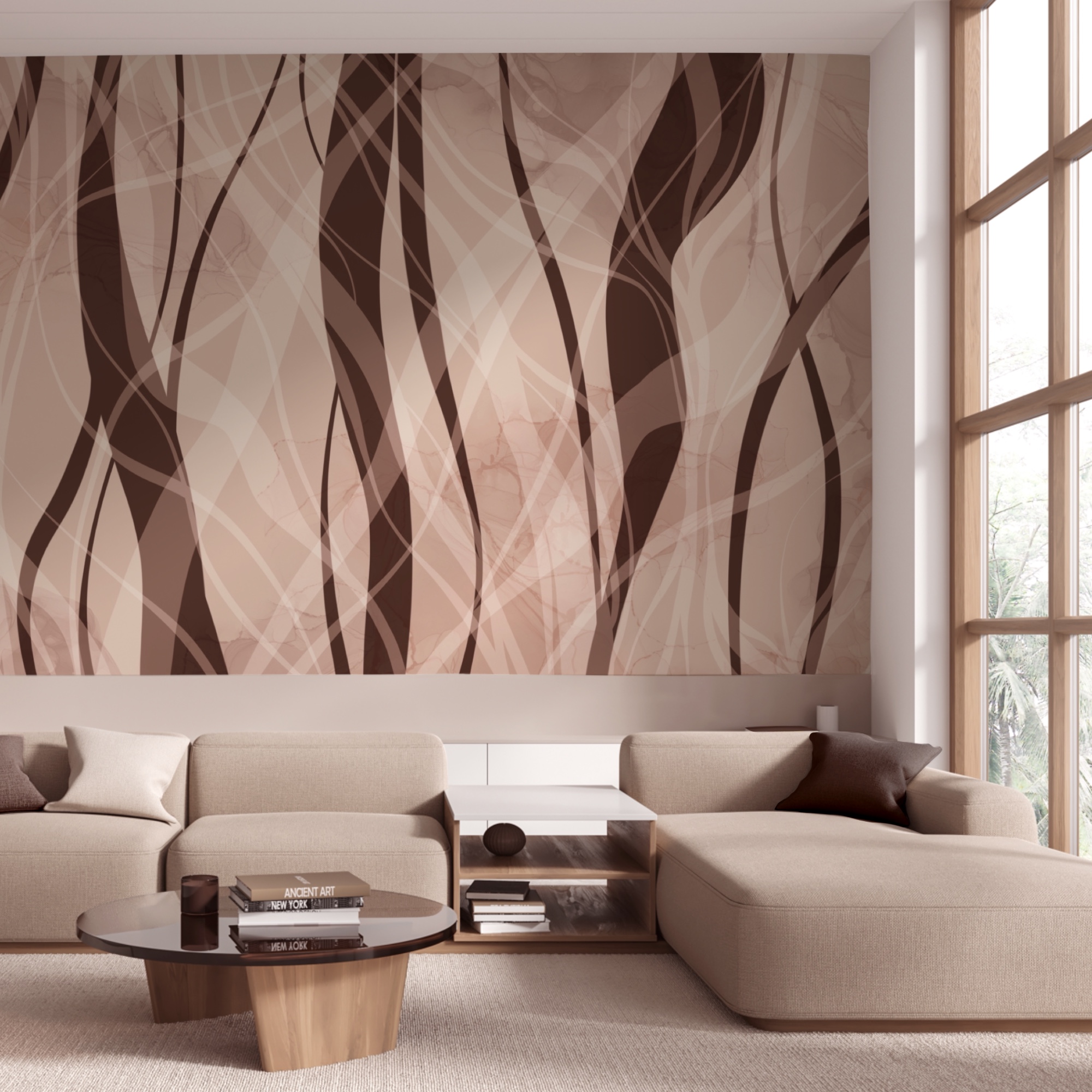 Zachte golven in warme aardetinten