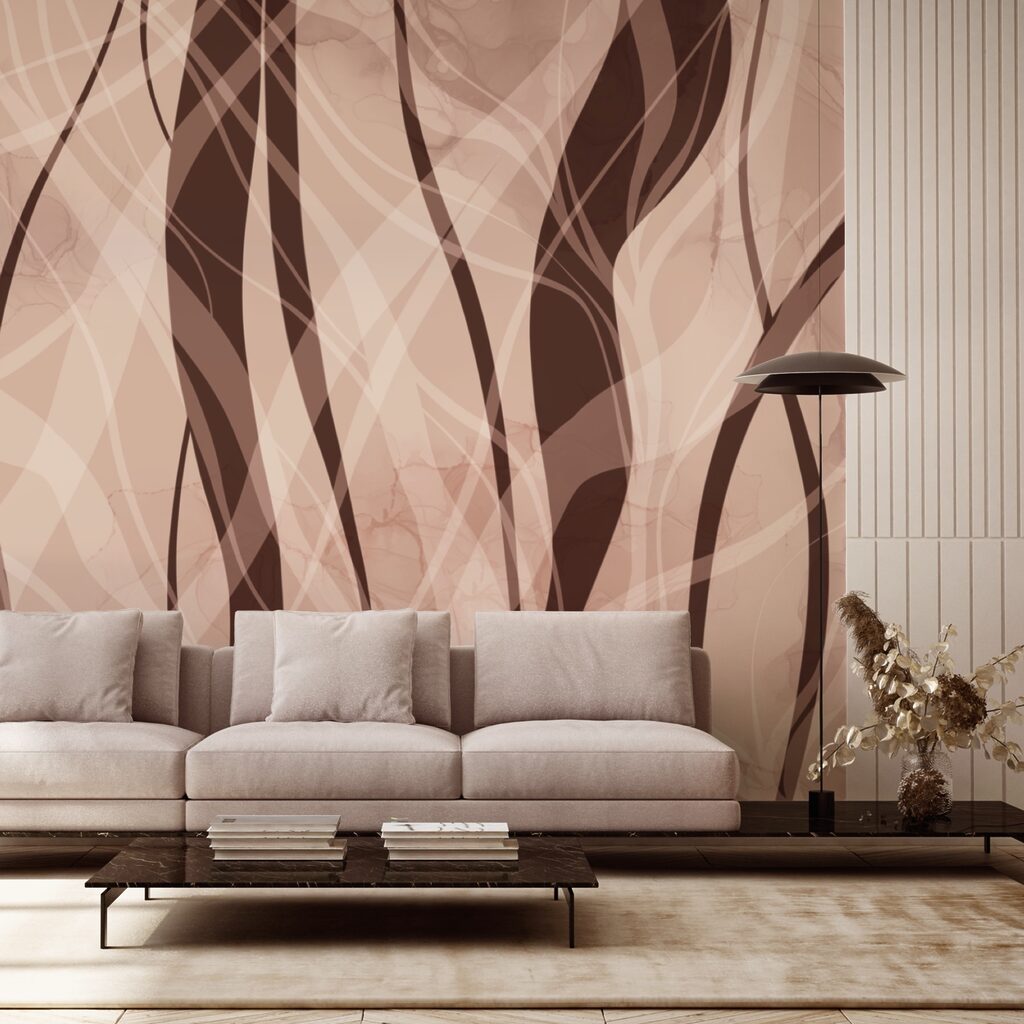 Zachte golven in warme aardetinten